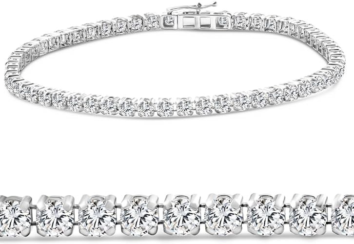 P3 POMPEII3 1.23-4.00Ct TW Diamond Tennis Bracelet 7" 14k Gold Lab Grown