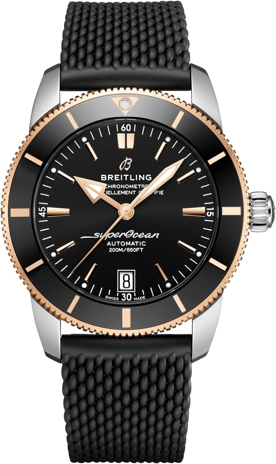Breitling Suprocean Heritage II Black Rose Gold Breitling Calibre 20 42 UB2010121B1S1