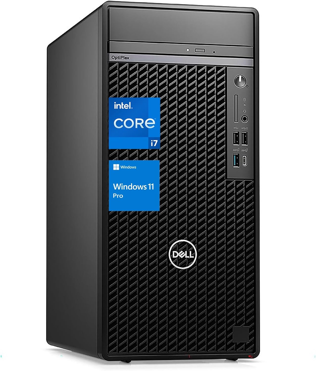 Dell OptiPlex 7000 Series Tower Business Desktop, Intel Core i7-12700, 32GB DDR5 RAM, 512GB PCIe SSD + 1TB HDD, DVD-RW, DisplayPort, Wired Keyboard &amp; Mouse, Wi-Fi, Windows 11 Pro, Black