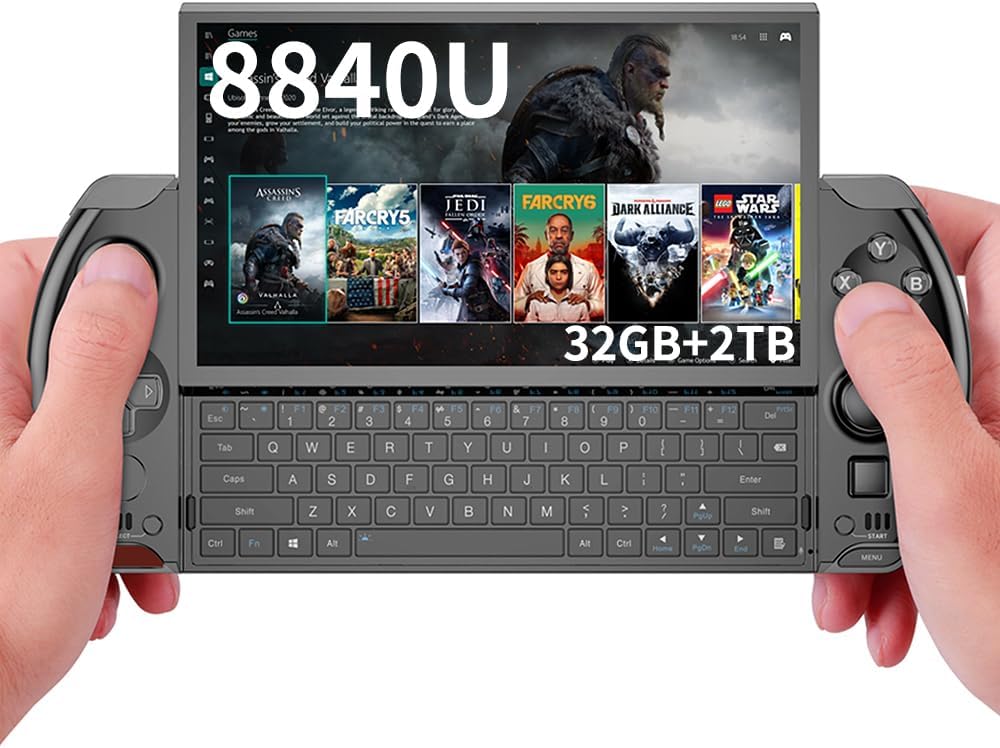GPD Win 4 2024 [AMD Ryzen 7 8840U-32GB+2TB] 6 Inches Mini Handheld Win 11 PC Game Console Gameplayer 1920X1080 TouchScreen Laptop Tablet PC Black