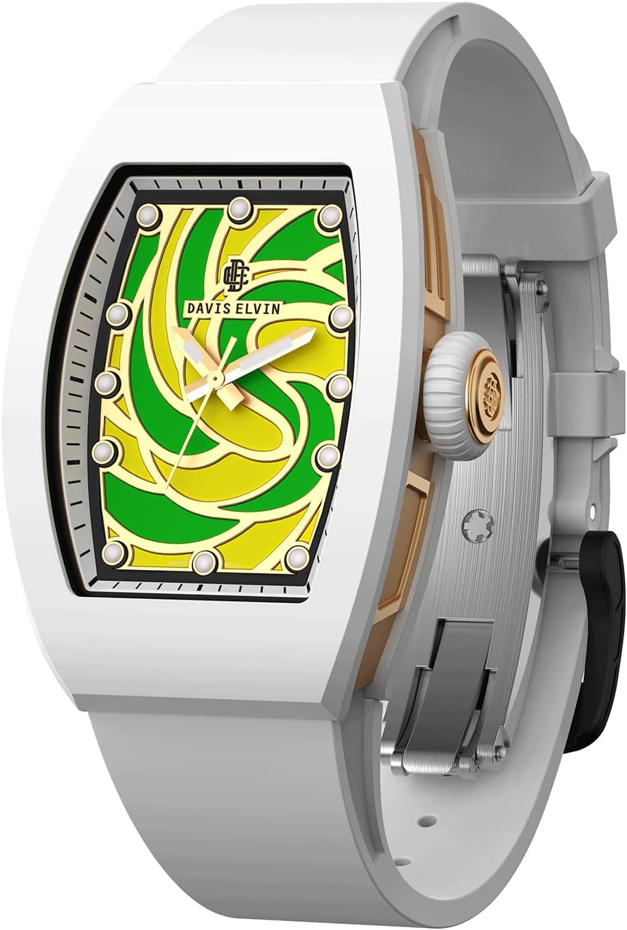 Ceramic Elegant Women's Watch Global Popular Original Watch Women's Wristwatch Amazing Birthday Gift Surprise for Women Tonneau Design Wristwatch Swiss Quartz Movement Watch-ES02-1