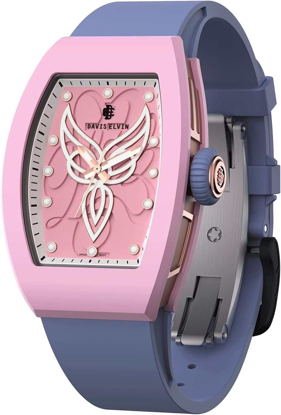 Global Popular Original Watch Women's Wristwatch Amazing Birthday Gift Surprise for Women Tonneau Design Wristwatch Swiss Quartz Movement Watch Carbon Fiber Elegant Women's Watch-ES01-2