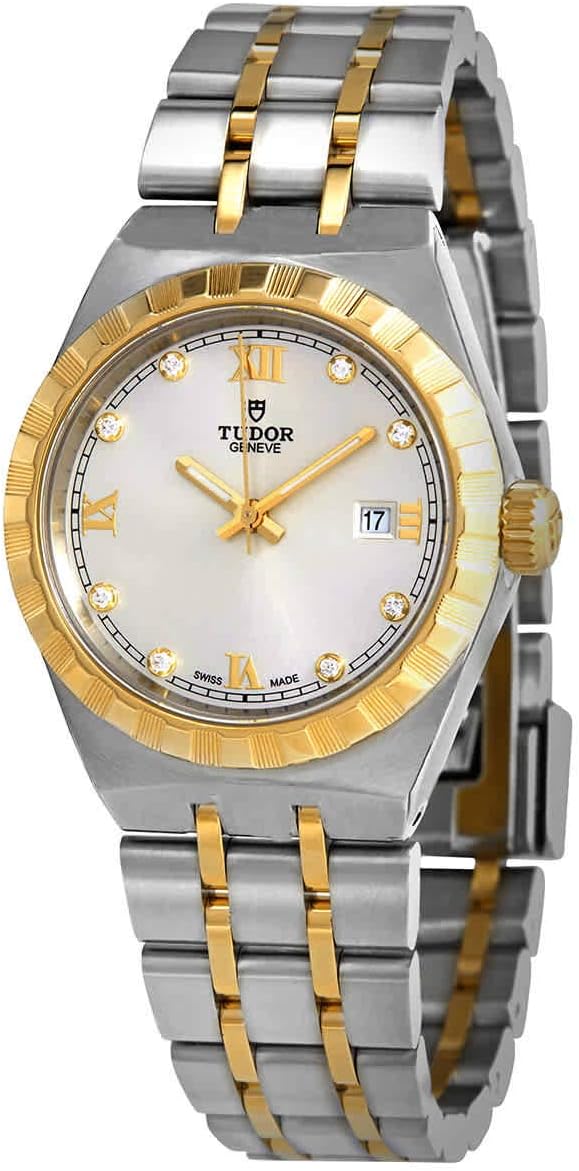Tudor Royal Automatic Diamond Silver Dial 28 mm Ladies Watch M28303-0002