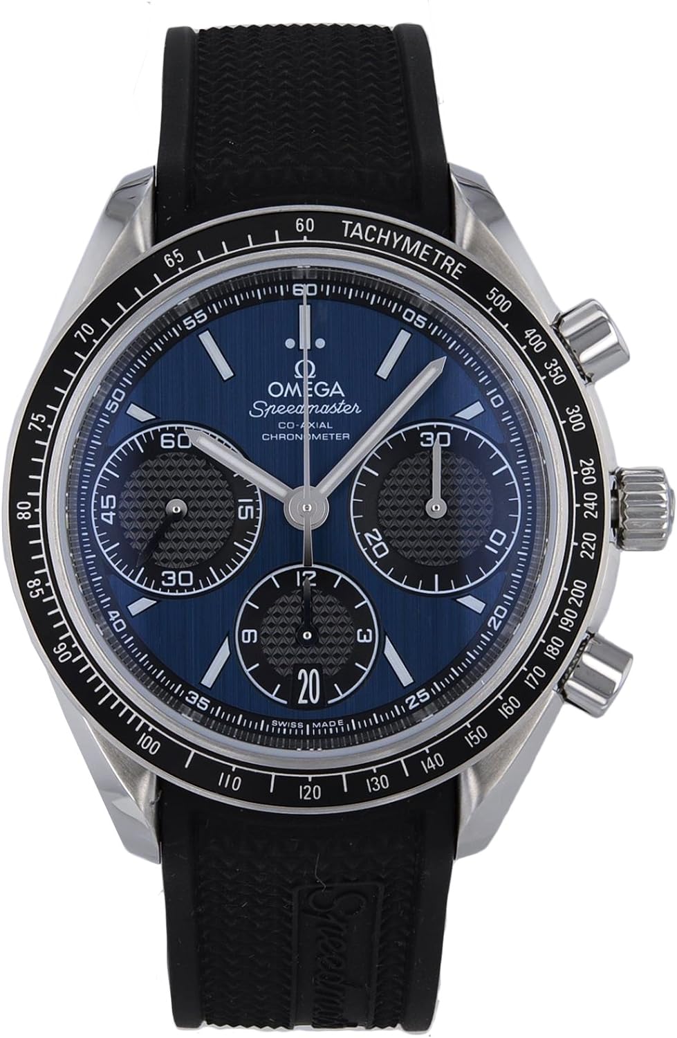 Omega Speedmaster Racing Automatic Chronograph Blue Dial Stainless Steel Mens Watch 32632405003001