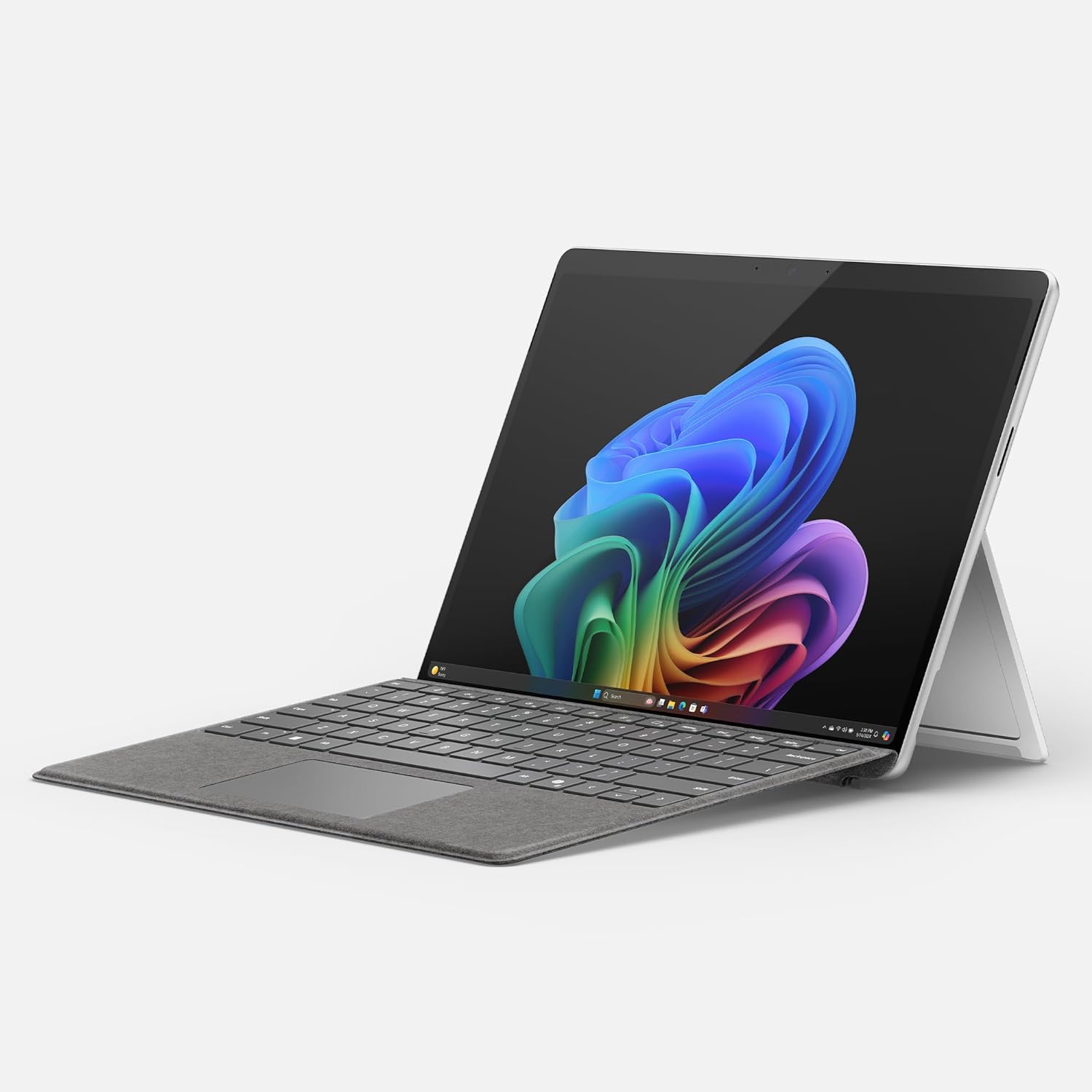 Microsoft Surface Pro 2-in-1 Laptop/Tablet (2024), Windows 11 Copilot+ PC, 13" Touchscreen Display, Snapdragon X Plus (10 Core), 16GB RAM, 256GB Storage, Platinum