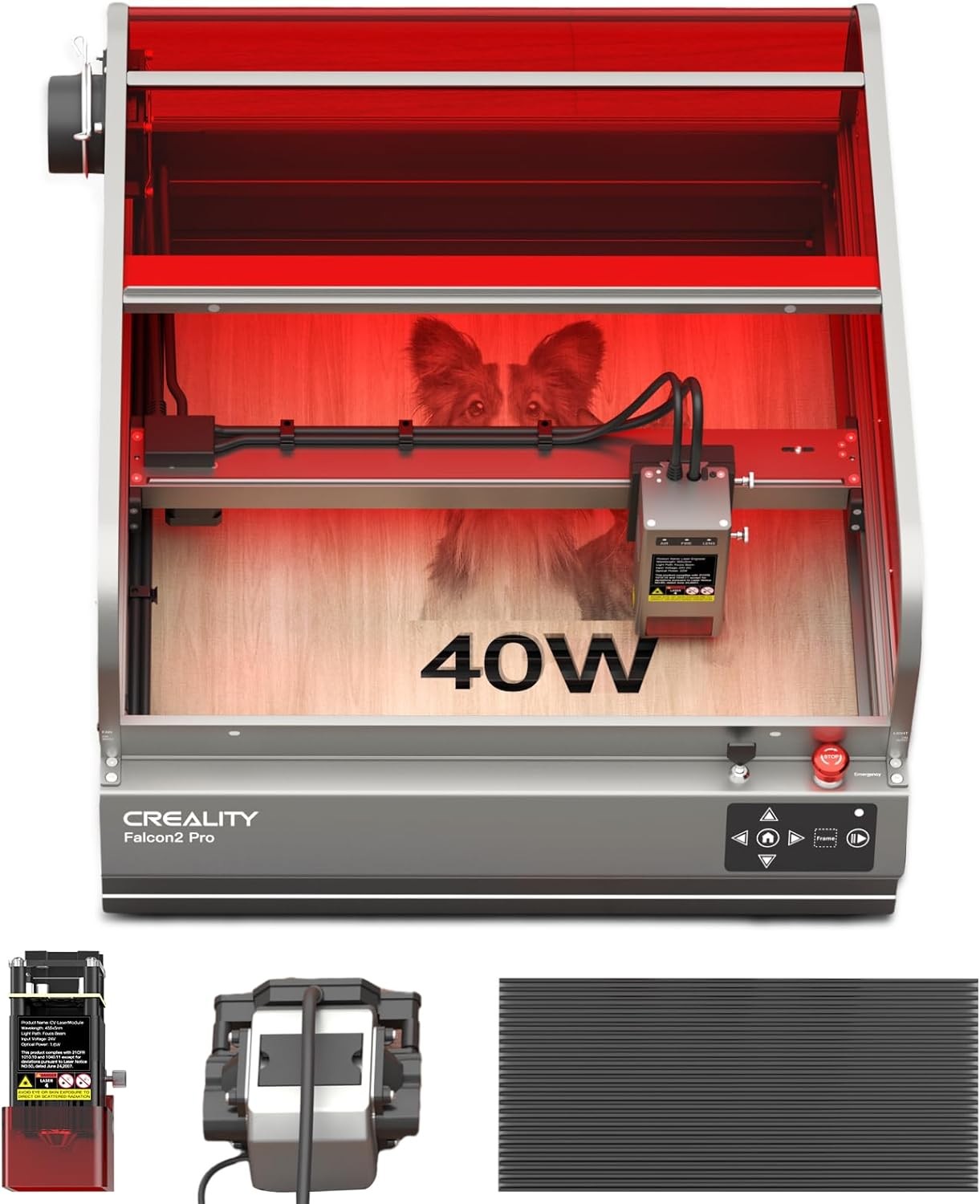 Creality Falcon 2 Pro 40W Enclosed Laser Engraving Machine, All-in-one Laser Engraver and Cutter