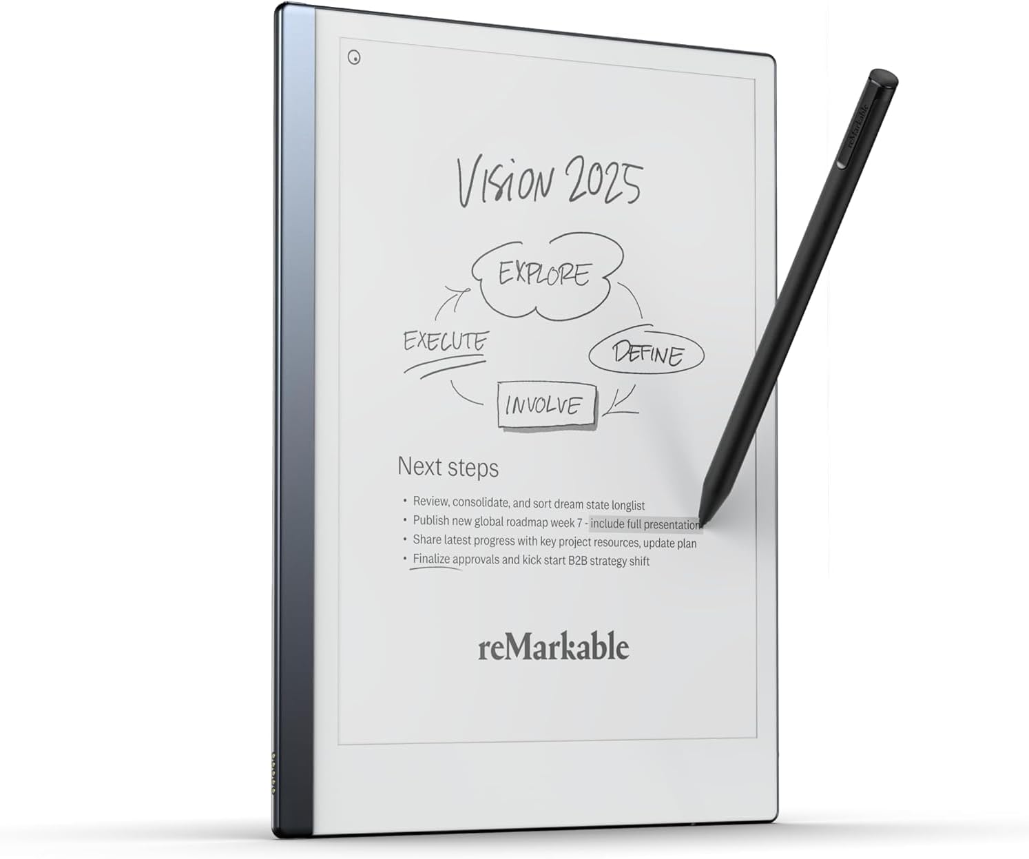 reMarkable 2 Paper Tablet with Marker Plus Pen, 10.3” Digital Paper Display, USB-A to USB-C Cable, Wi-Fi, Codex (Renewed)