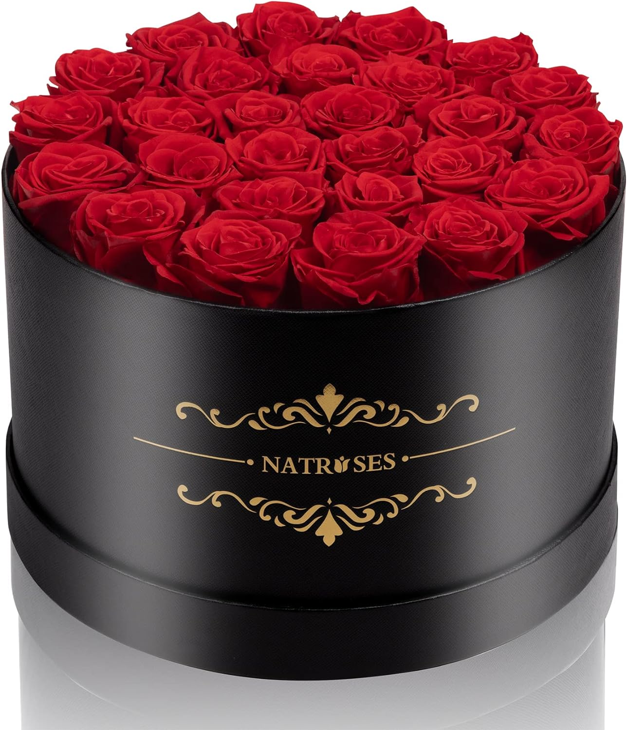 Forever Preserved Roses in a Box, 100% Real Roses That Last Up to 3 Years, Preserved Flowers for Delivery Prime Birthday, Valentines Day Gifts for Her (Red)