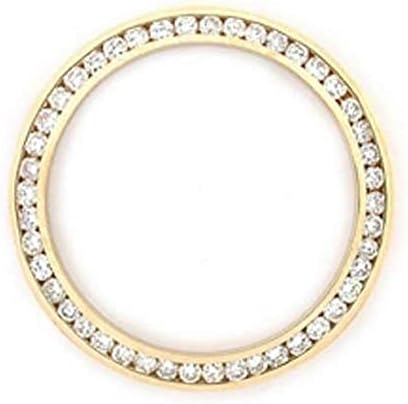 25649 1.50 CT 14K Yellow Gold Custom Diamond Bezel for Rolex Datejust or All Watch Models