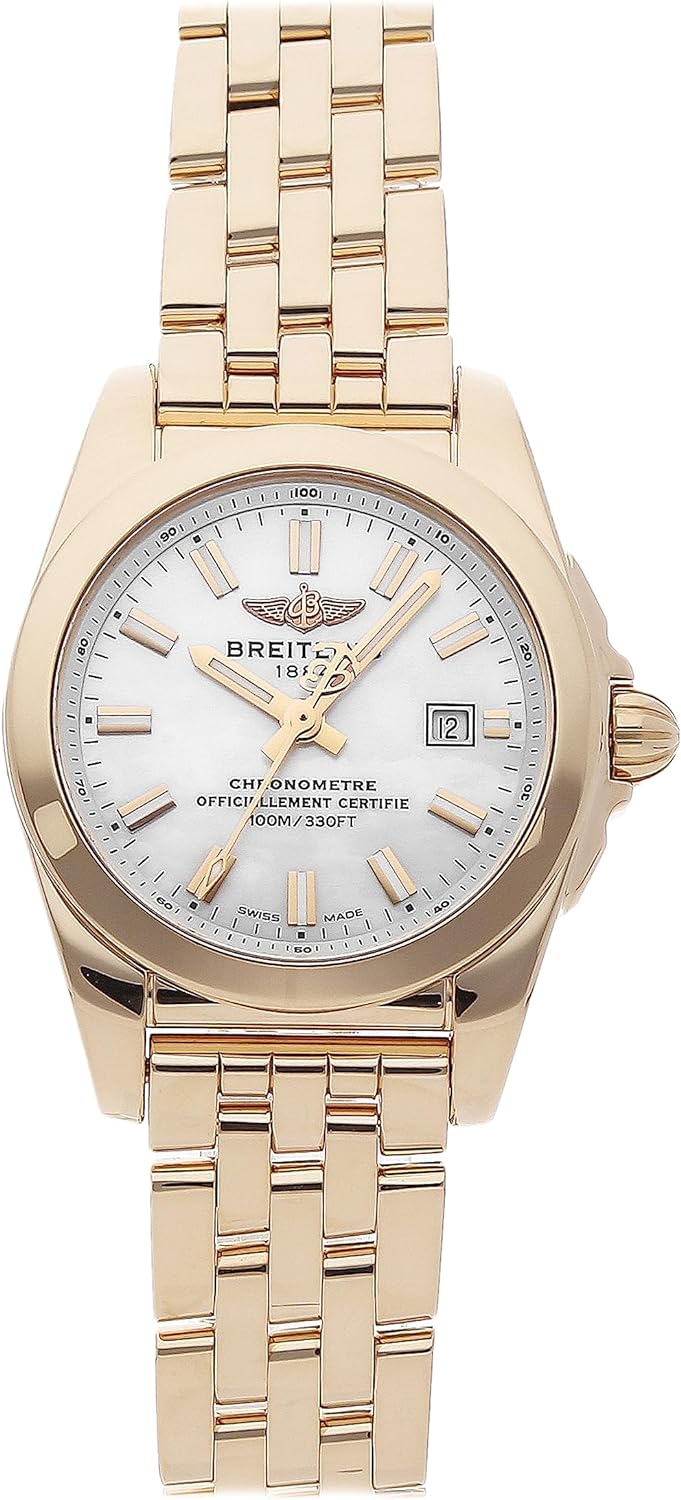 Breitling Galactic Quartz Mother of Pearl, White Dial Watch H7234812/A791 (Pre-Owned), gold
