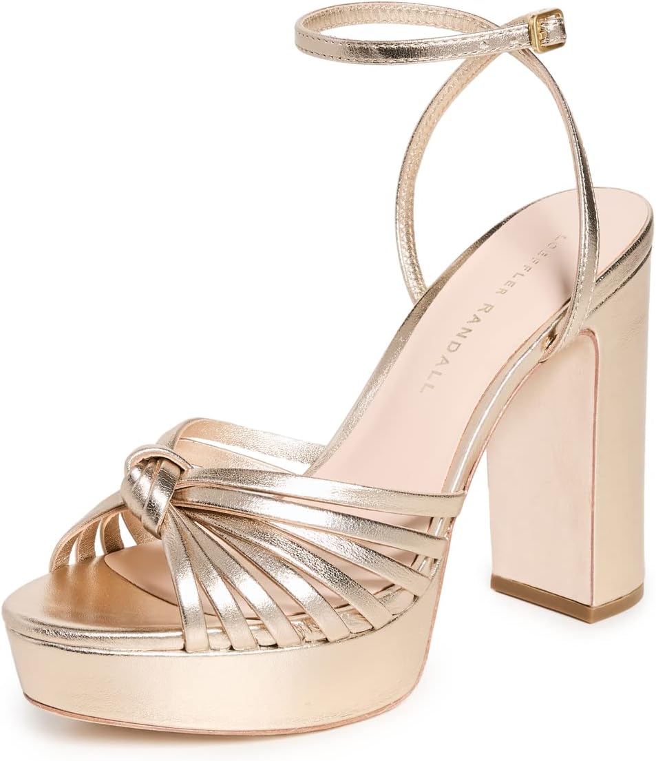 Loeffler Randall Women's Rivka Leather Knot Platform Sandals