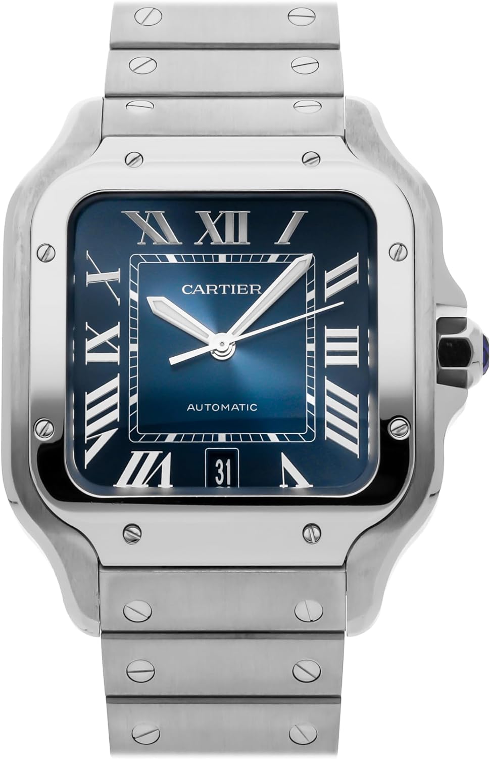 Cartier Santos De Large Model Blue Dial Men's Watch WSSA0030