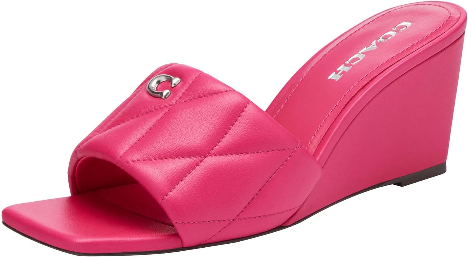 Coach Women's Emma Quilted Leather Wedge Sandal