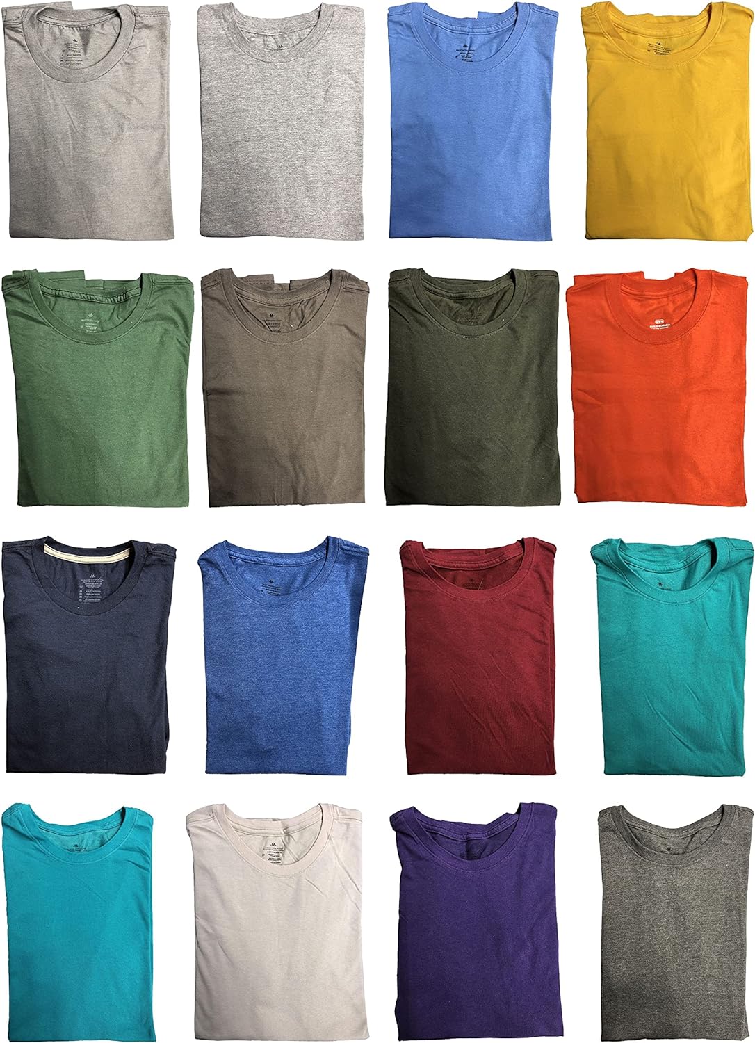 SOCKS'NBULK 120 Pack Mens Cotton Crew Neck Short Sleeve T-Shirts Mix Colors Bulk Wholesale Tshirts Case