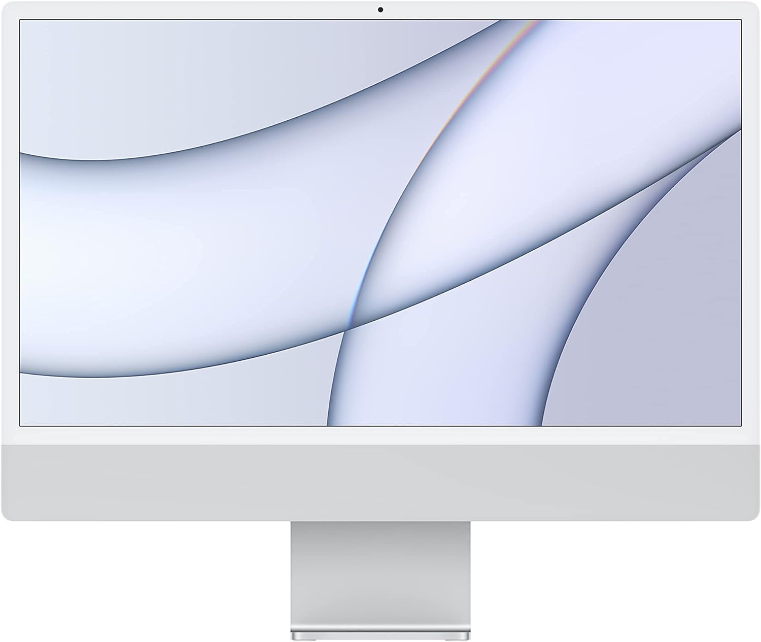 2021 Apple iMac with Apple M1 Chip with 8-core CPU (24-inch, 8GB RAM, 256GB SSD Storage) (QWERTY English) Silver (Renewed)