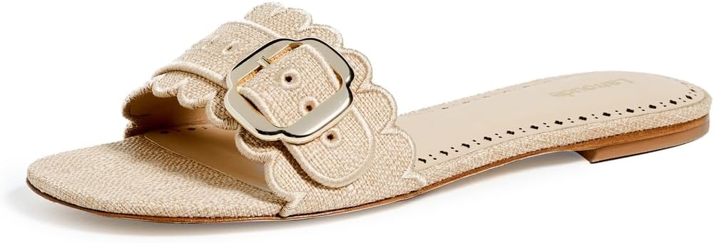 Larroude Women's Ivy Broderie Slides